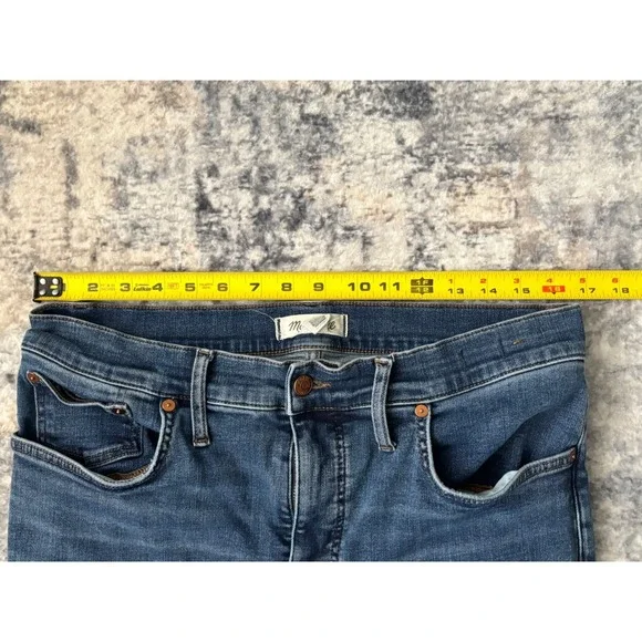 Madewell Mid Rise Kick Out Jeans Women's 31 Blue Denim Medium Wash Flare (33x28) - Picture 11 of 13